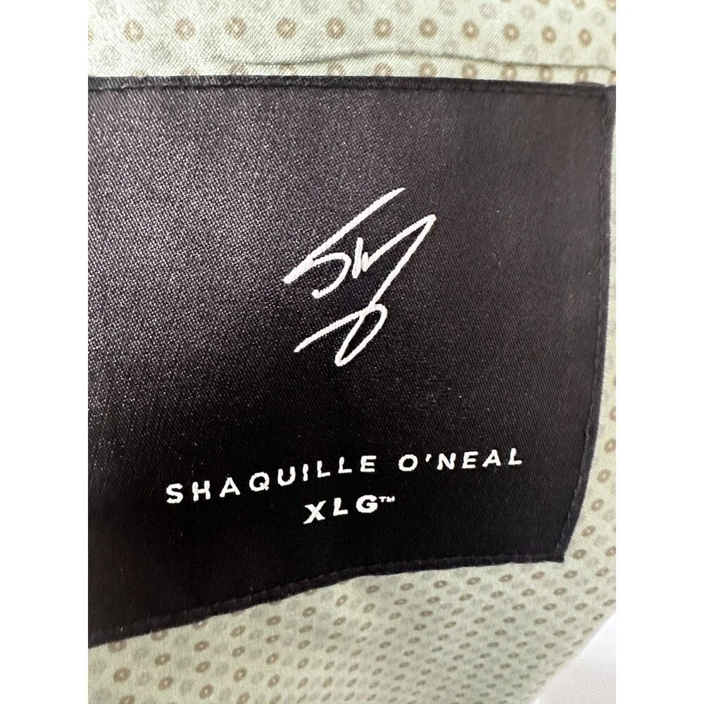 Shaquille O’Neal XLG Men’s 54L Green Houndstooth Blazer Jacket NWT